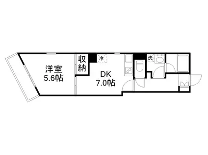COCORO41713(1DK/10階)の間取り写真