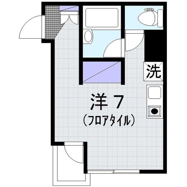 グレイスホームズ(ワンルーム/1階)の間取り写真