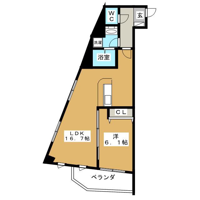 SOULAGEMENT(1LDK/3階)の間取り写真