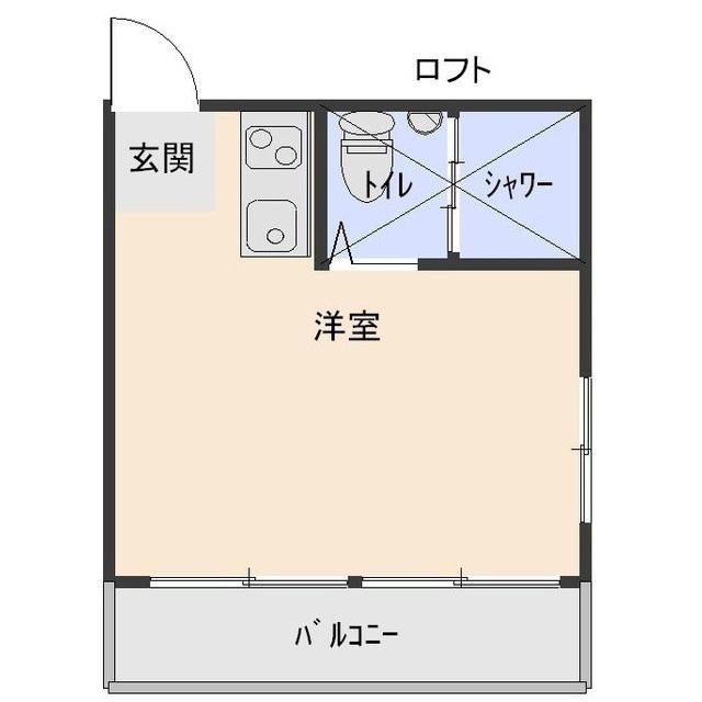 アーバンビラ小田原(ワンルーム/3階)の間取り写真