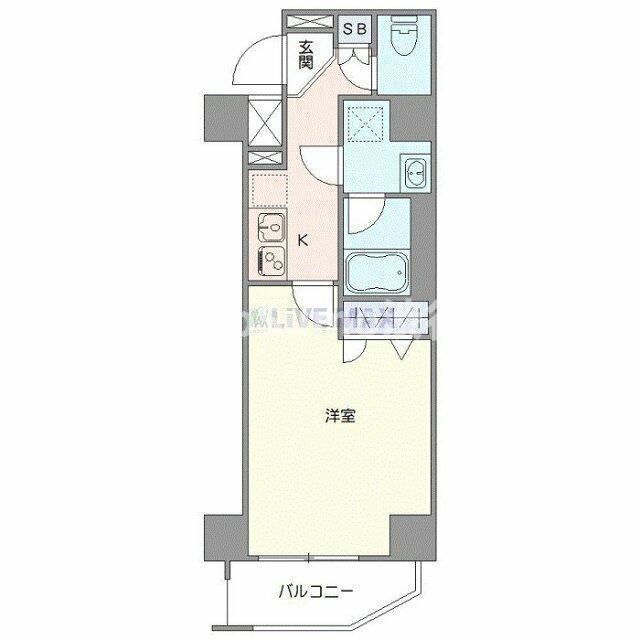 PREMIUM CUBE G駒沢大学(1K/10階)の間取り写真