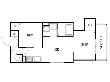 セレニティ田川2丁目(1SLDK/2階)の間取り写真