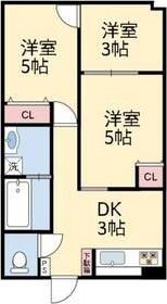 琴岡ビル(3LDK/4階)の間取り写真