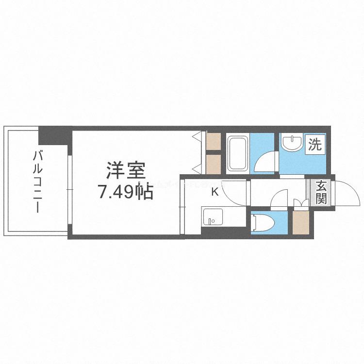 アーバネックス西長堀(1K/14階)の間取り写真