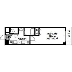 アグライア豊里(1K/4階)の間取り写真
