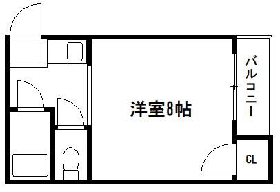 メゾンドール御前(1K/2階)の間取り写真