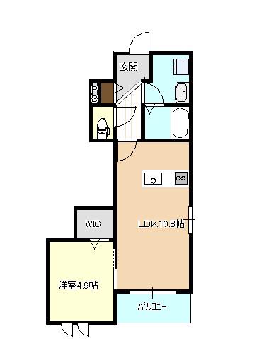 HEBEL MAISON VERVEINE(1LDK/4階)の間取り写真