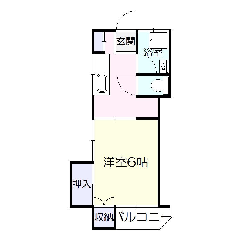 サンハイム(1K/2階)の間取り写真