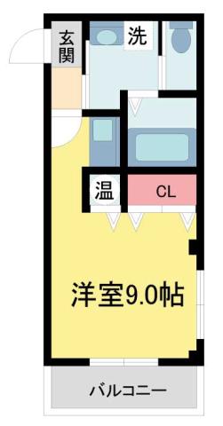 ロイヤル北口マンション(ワンルーム/2階)の間取り写真