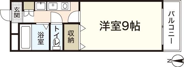 ウィンディア宮内(1K/7階)の間取り写真