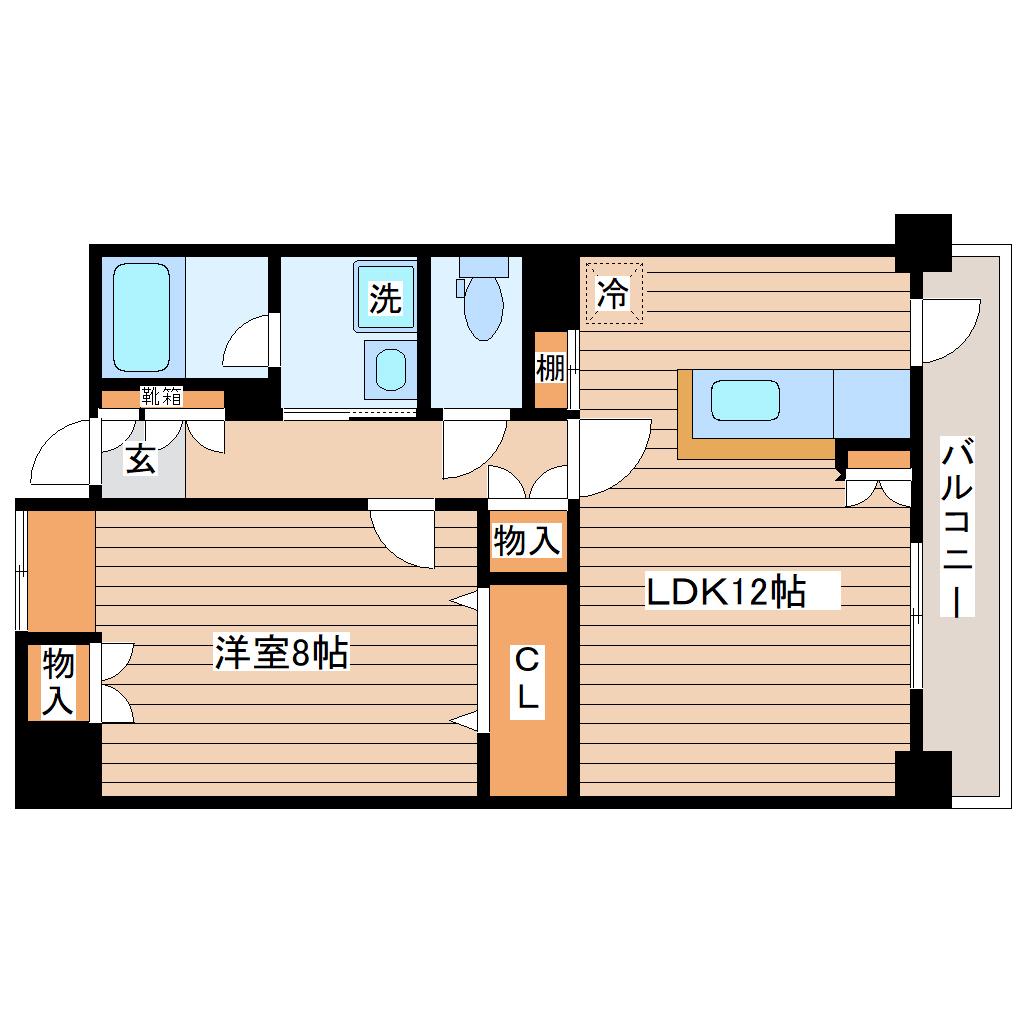 レガシー齋藤(1LDK/3階)の間取り写真