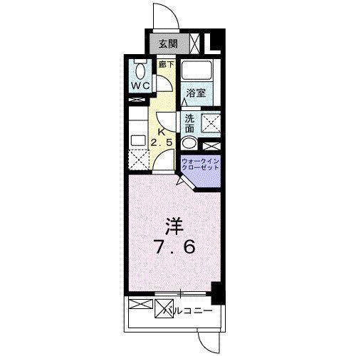 LINO(1K/1階)の間取り写真