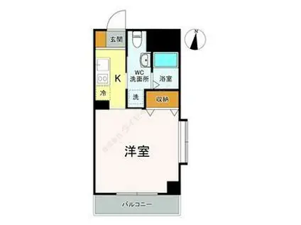 ルミエール・R(ワンルーム/3階)の間取り写真