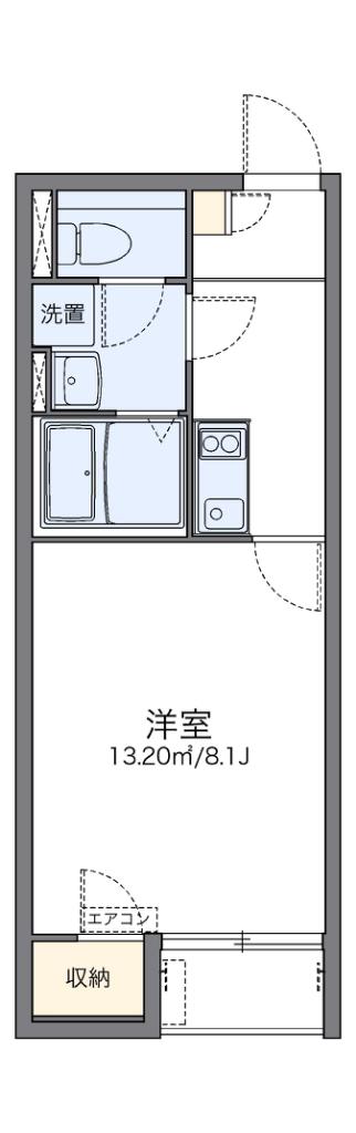 レオネクストアライズ(1K/1階)の間取り写真