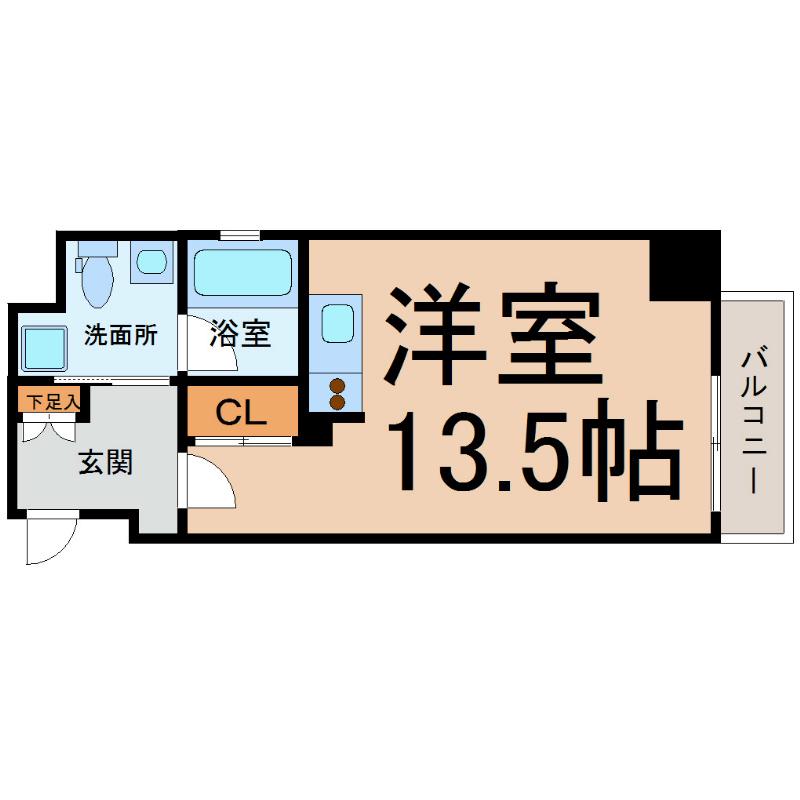 アーデン東別院(ワンルーム/10階)の間取り写真