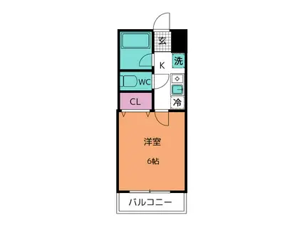 カーサ・ディ・パルコ(1K/1階)の間取り写真