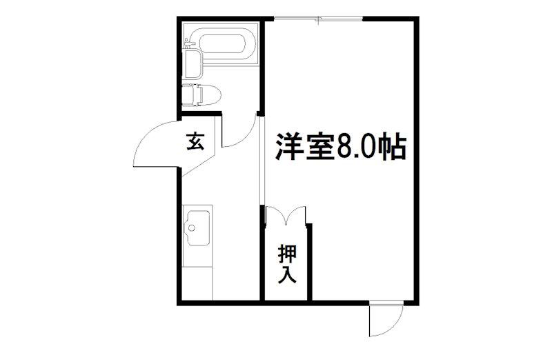 メゾン清水(1K/1階)の間取り写真