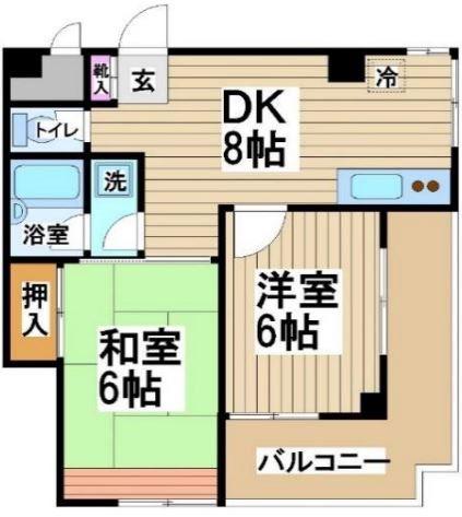 PLAZA20(2DK/7階)の間取り写真