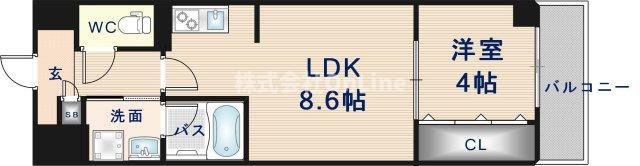 リアライズ小路駅前(1LDK/7階)の間取り写真