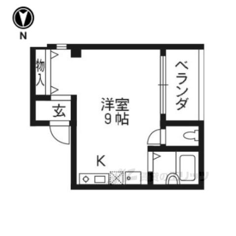 ハイツデミ(1K/2階)の間取り写真