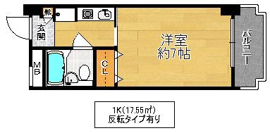メゾン・ド・シャルジェ(1K/4階)の間取り写真