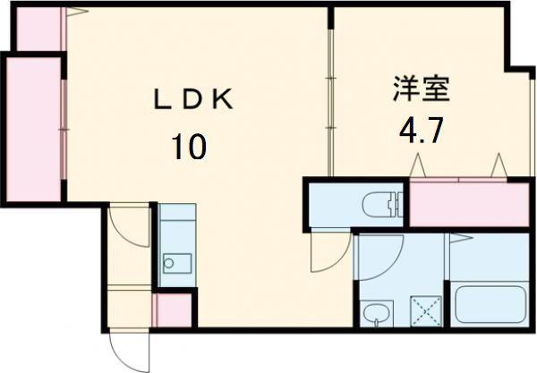 ALIVIO茨木西中条(1LDK/1階)の間取り写真