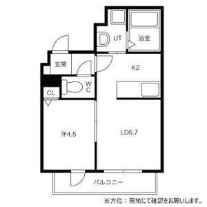 フレンズひばりが丘(1LDK/4階)の間取り写真
