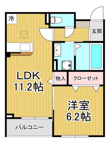 サンロイヤルⅡ(1LDK/3階)の間取り写真