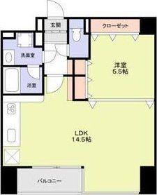 K-CRAFT UMEDA108(1LDK/4階)の間取り写真