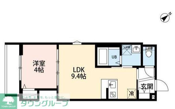 セレニテ ヴェール(1LDK/1階)の間取り写真