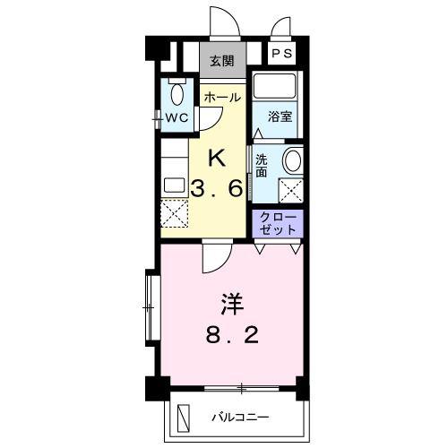 コリーヌ フォレスト(1K/3階)の間取り写真