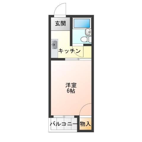 エルパラッツォ玉出(1K/5階)の間取り写真