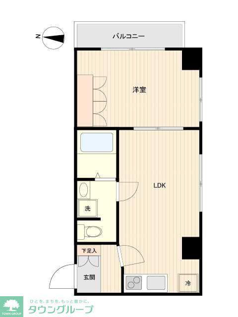 レジデンス錦糸町(1LDK/6階)の間取り写真