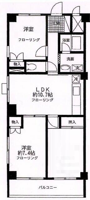 ウエストロード上石神井(3LDK/3階)の間取り写真