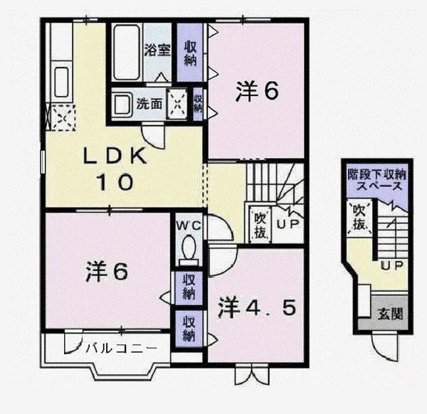 クインシー5(3LDK/2階)の間取り写真