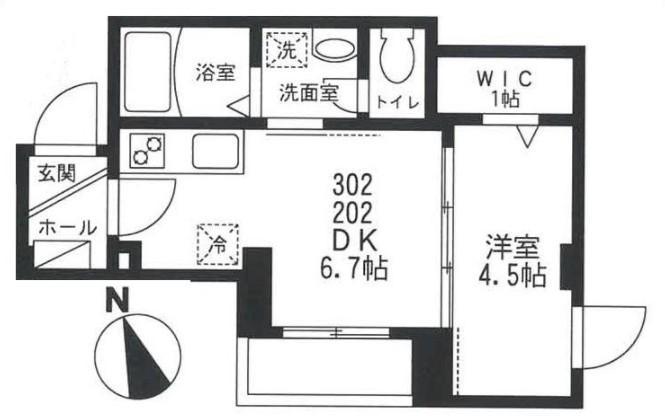 AGORAアゴラ(1DK/2階)の間取り写真
