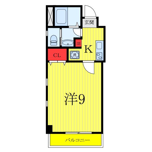 レクイアーレ(1K/4階)の間取り写真