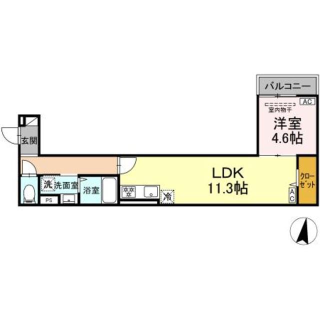 グラナーデ徳丸(1LDK/3階)の間取り写真