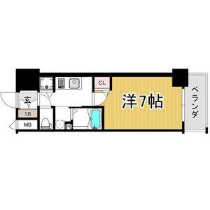エスリード西九条レジデンス(1K/10階)の間取り写真
