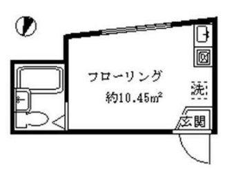 シエスタローズ(ワンルーム/1階)の間取り写真