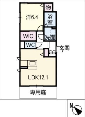 リンデンバウムJ7(1LDK/1階)の間取り写真