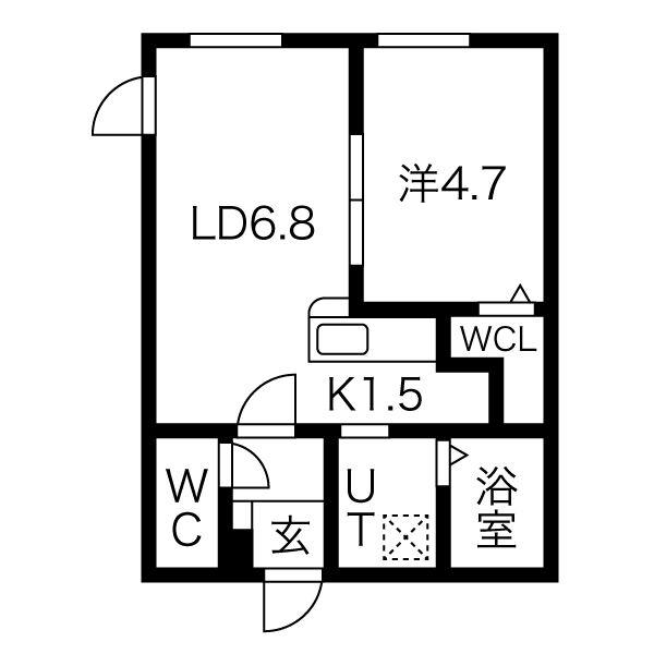 ウィンひばりが丘(1LDK/2階)の間取り写真