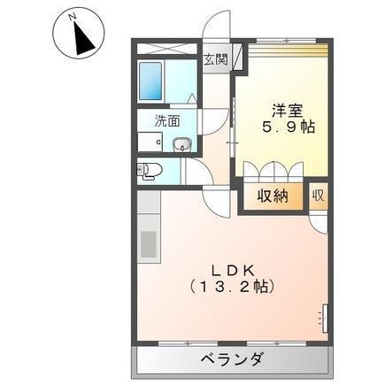クオリティヒルズ(1LDK/2階)の間取り写真
