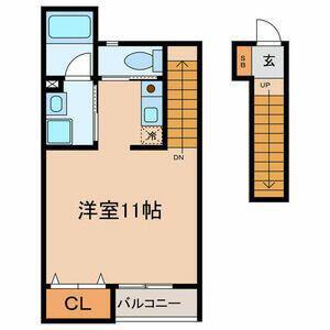 ウィッシュハイツII(ワンルーム/2階)の間取り写真