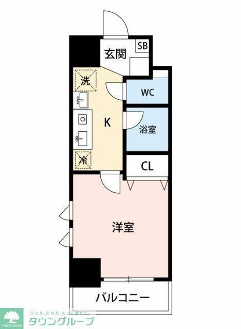 マイナビSTAYオアシス大宮(1K/2階)の間取り写真