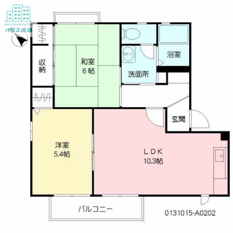 バリュージュ河島A棟(2LDK/2階)の間取り写真