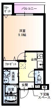 フジパレス南塚口ウエスト(1K/3階)の間取り写真