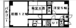 マイン中島公園(2LDK/6階)の間取り写真