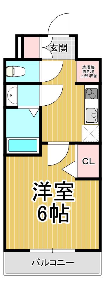 プレリス尼崎レーネヴィア(1K/9階)の間取り写真