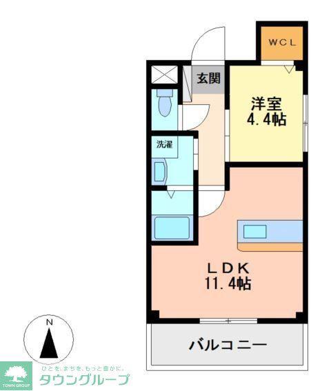 クレール(1LDK/2階)の間取り写真